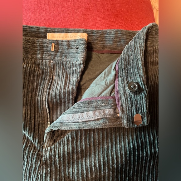 Pilcro and the Letterpress High rise Wide leg Corduroy Trousers - 26 R - Emerald - Picture 5 of 5